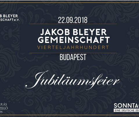 Jubiläumsfeier der Jakob Bleyer Gemeinschaft im September