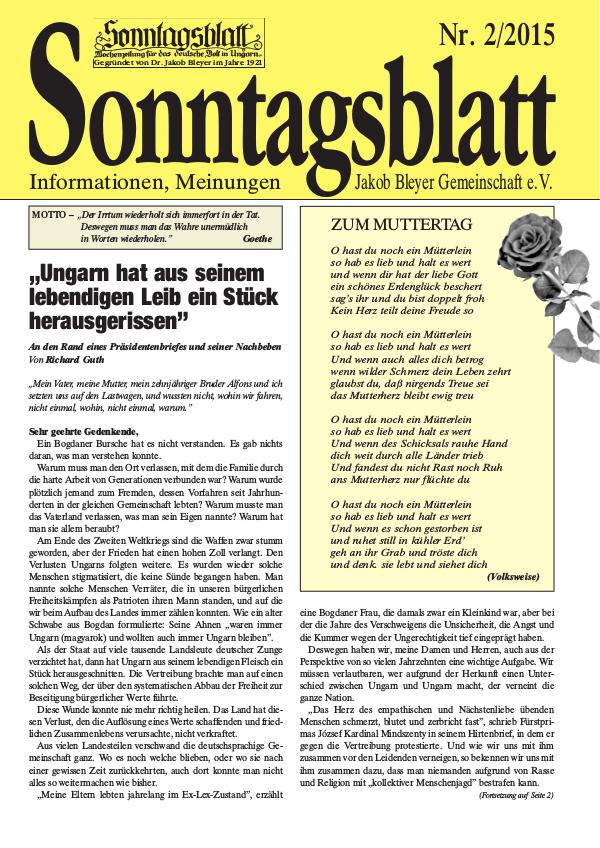 Sonntagsblatt 2/2015
